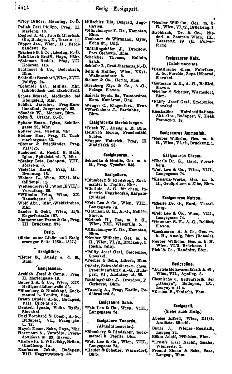 Compass 1922. Band VI: Österreich, Tschechoslowakei, Ungarn, Jugoslawien. - Page 922