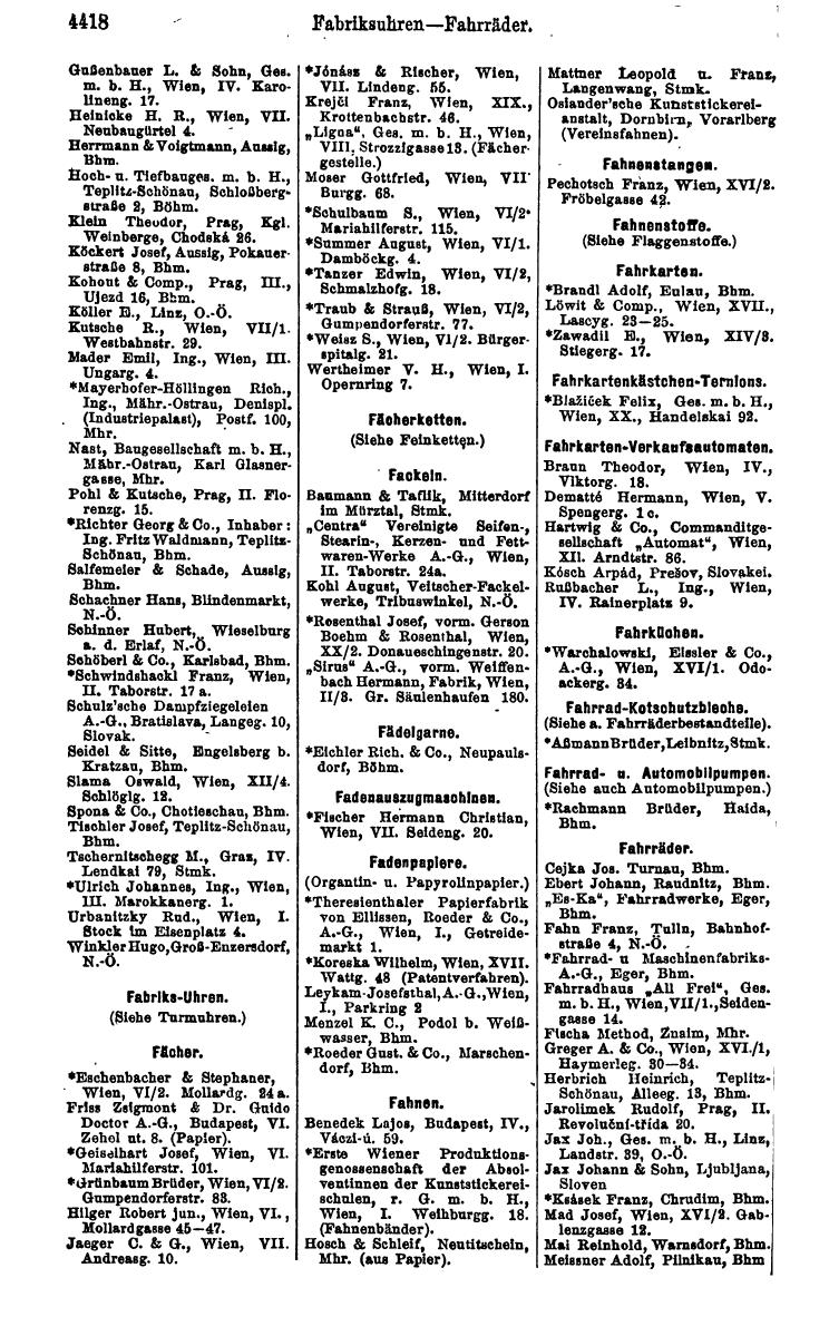 Compass 1922. Band VI: Österreich, Tschechoslowakei, Ungarn, Jugoslawien. - Page 926