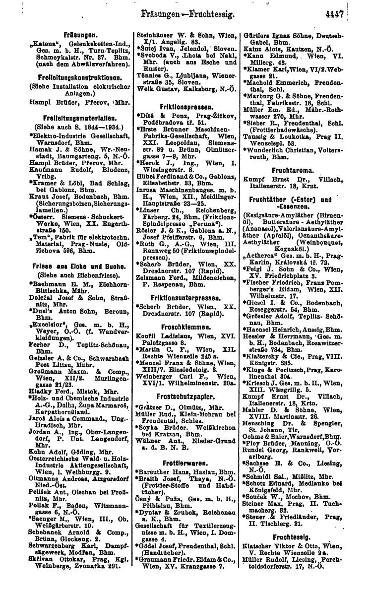 Compass 1922. Band VI: Österreich, Tschechoslowakei, Ungarn, Jugoslawien. - Page 961