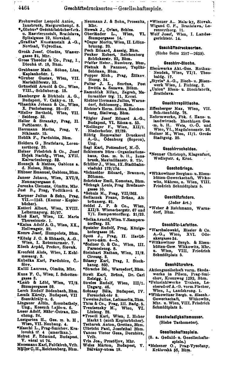 Compass 1922. Band VI: Österreich, Tschechoslowakei, Ungarn, Jugoslawien. - Page 978