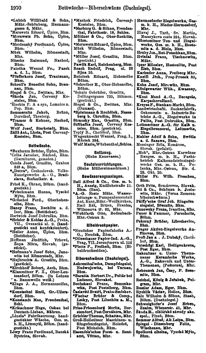 Compass. Industrielles Jahrbuch 1928: Tschechoslowakei. - Page 2074