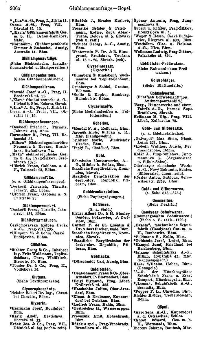 Compass. Industrielles Jahrbuch 1928: Tschechoslowakei. - Page 2168