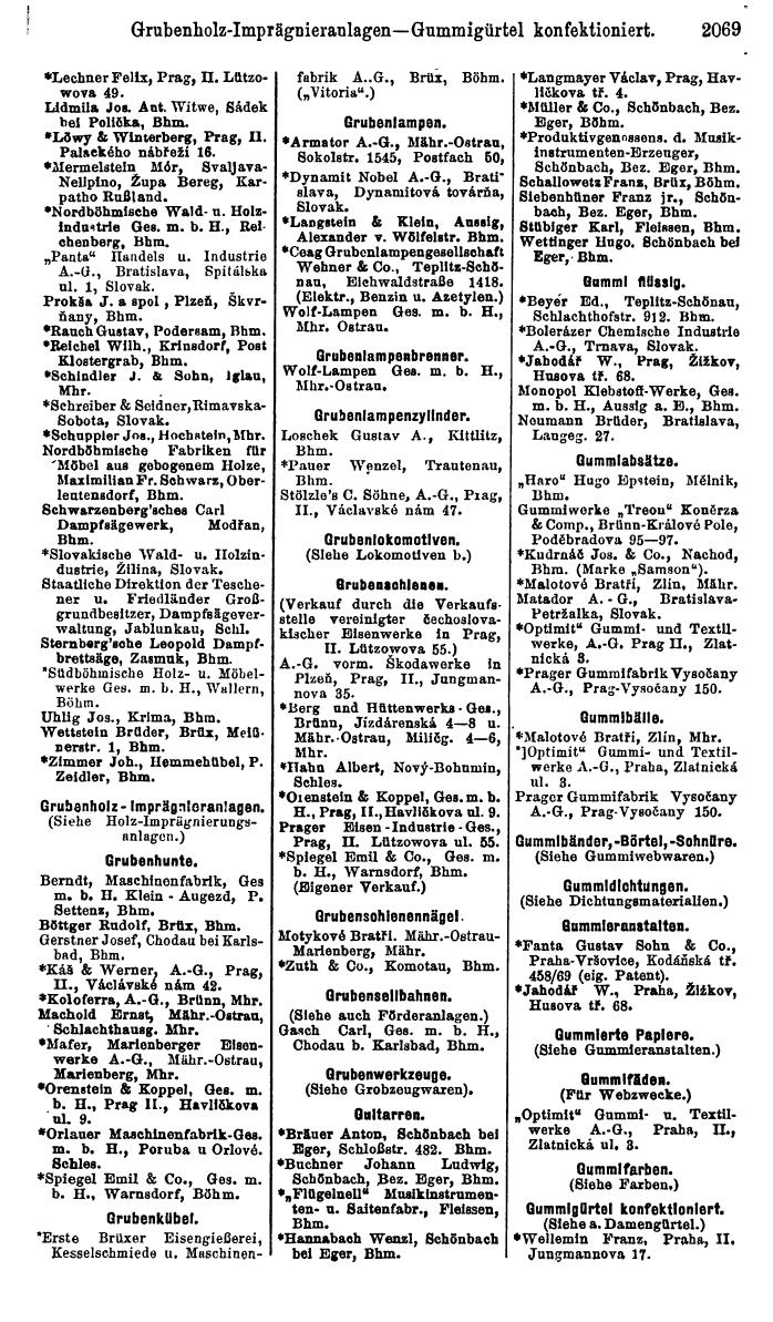Compass. Industrielles Jahrbuch 1928: Tschechoslowakei. - Page 2173
