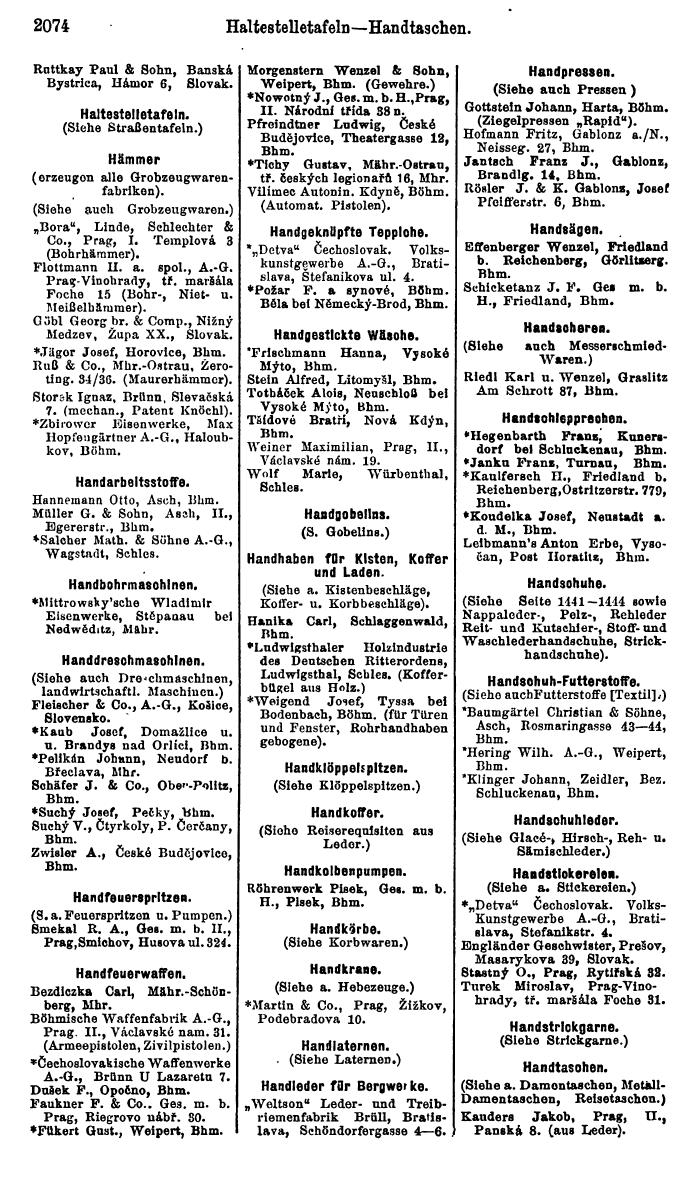 Compass. Industrielles Jahrbuch 1928: Tschechoslowakei. - Seite 2178