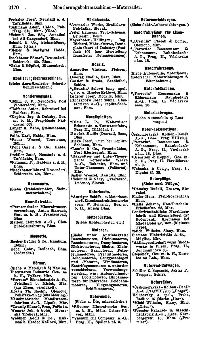 Compass. Industrielles Jahrbuch 1928: Tschechoslowakei. - Page 2274