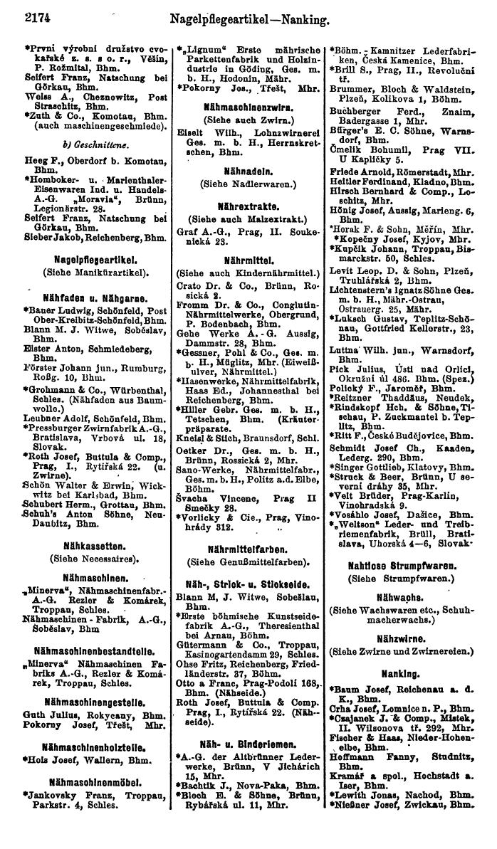 Compass. Industrielles Jahrbuch 1928: Tschechoslowakei. - Seite 2278