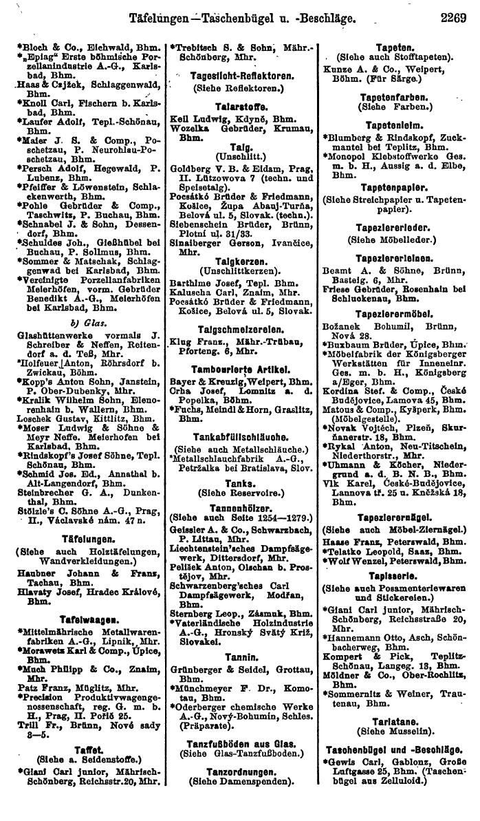 Compass. Industrielles Jahrbuch 1928: Tschechoslowakei. - Page 2375
