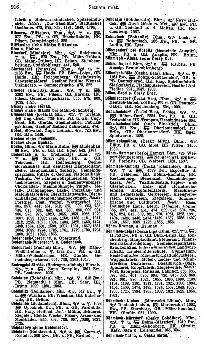 Compass. Industrielles Jahrbuch 1928: Tschechoslowakei. - Seite 242