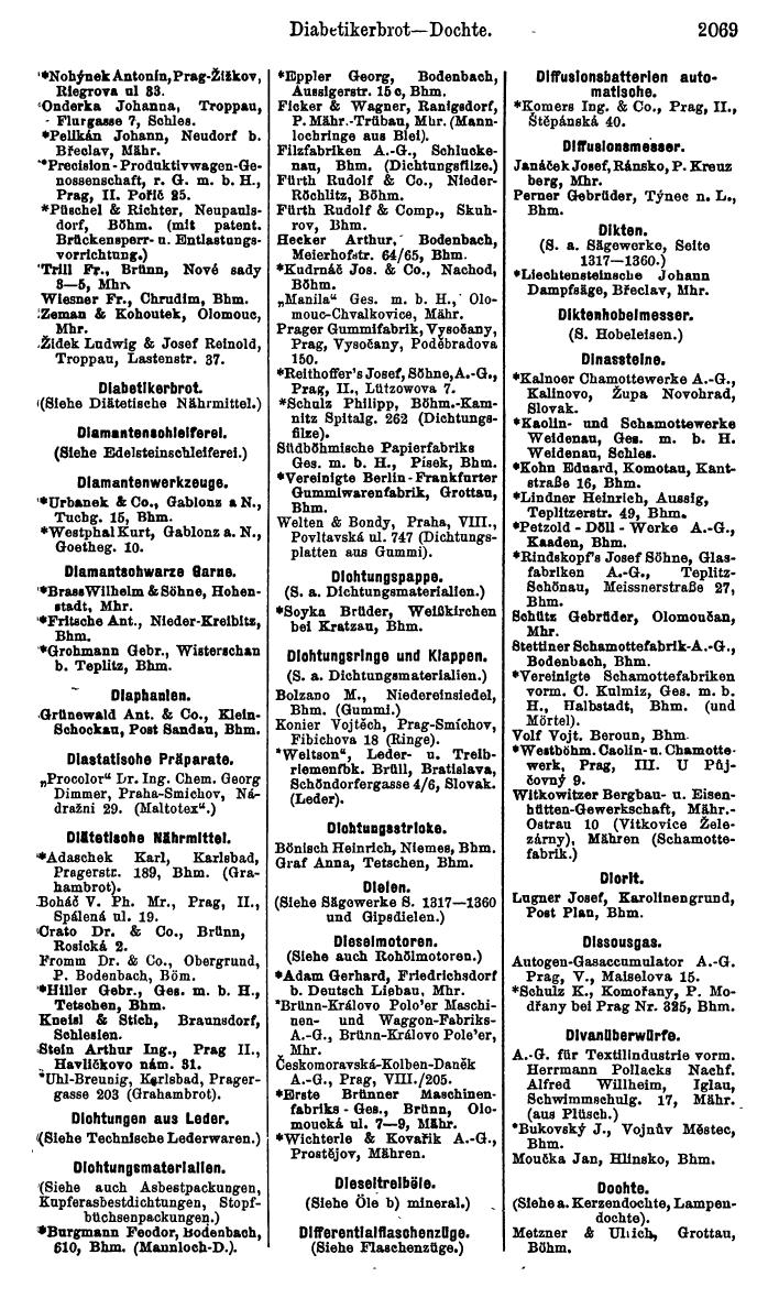 Compass. Industrielles Jahrbuch 1929: Tschechoslowakei. - Page 2161