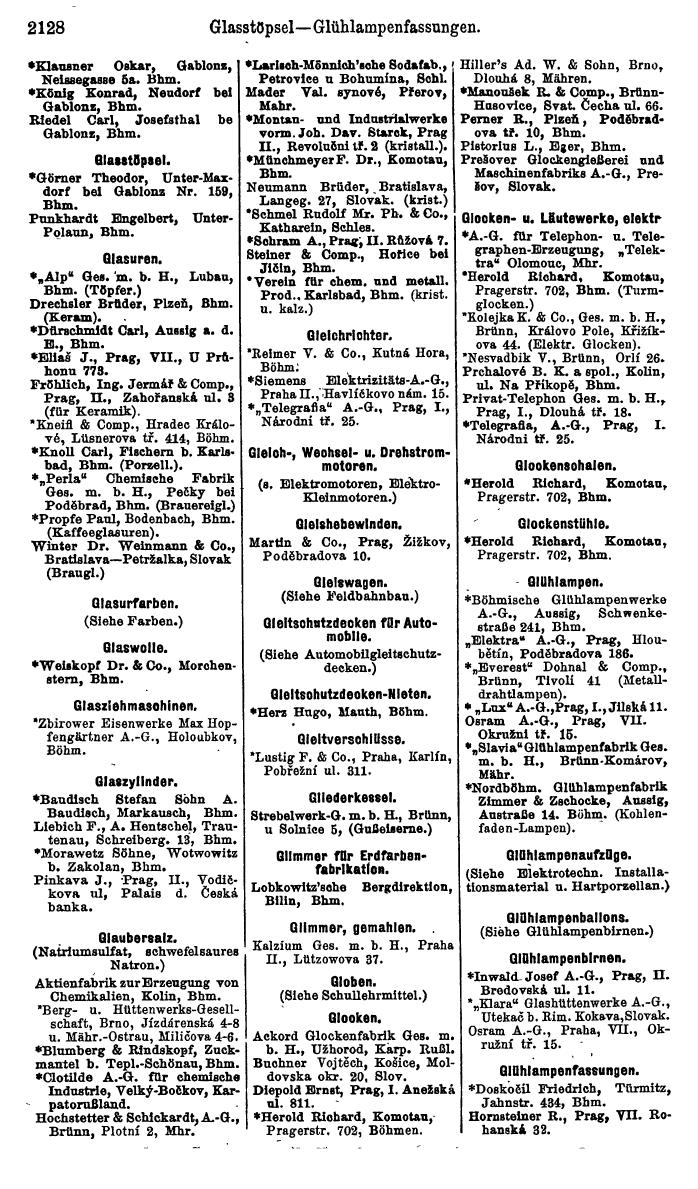 Compass. Industrielles Jahrbuch 1929: Tschechoslowakei. - Page 2220