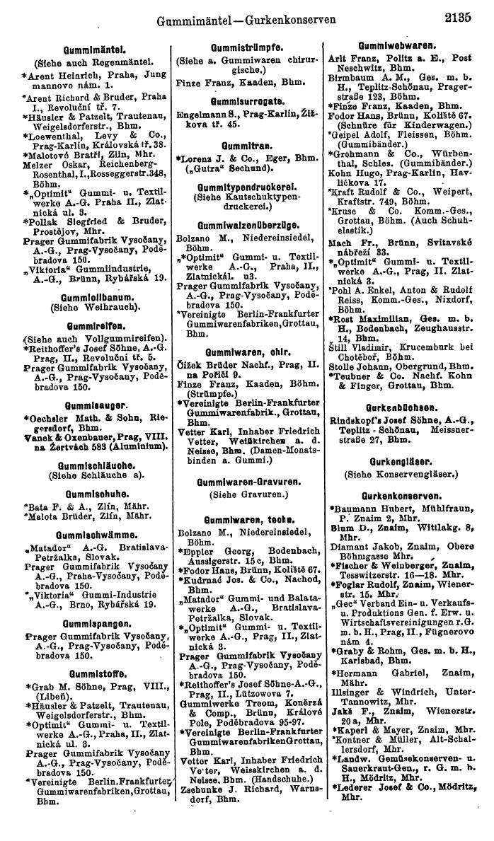 Compass. Industrielles Jahrbuch 1929: Tschechoslowakei. - Page 2227