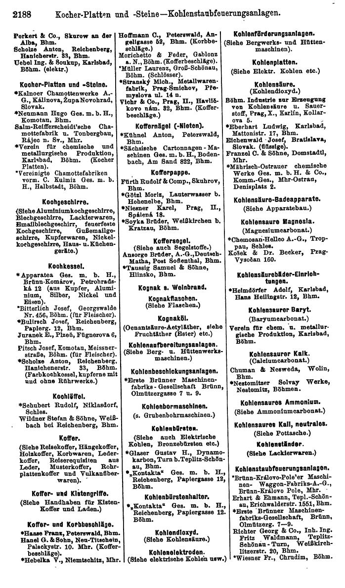Compass. Industrielles Jahrbuch 1929: Tschechoslowakei. - Page 2280