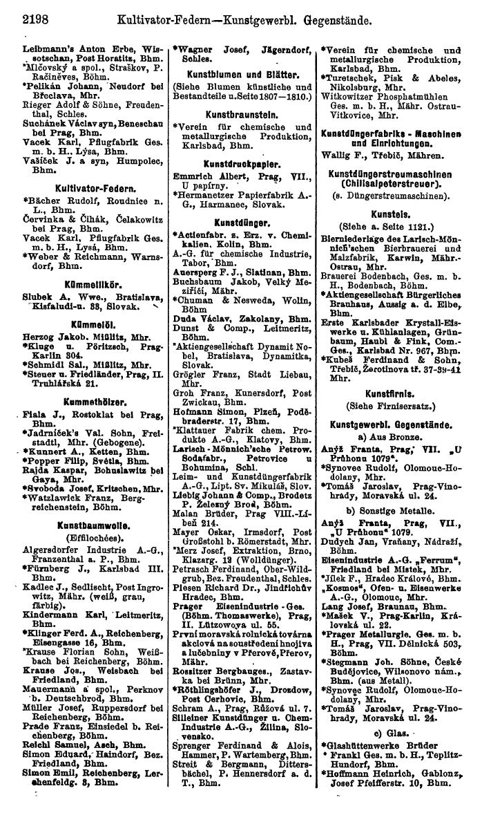 Compass. Industrielles Jahrbuch 1929: Tschechoslowakei. - Page 2290