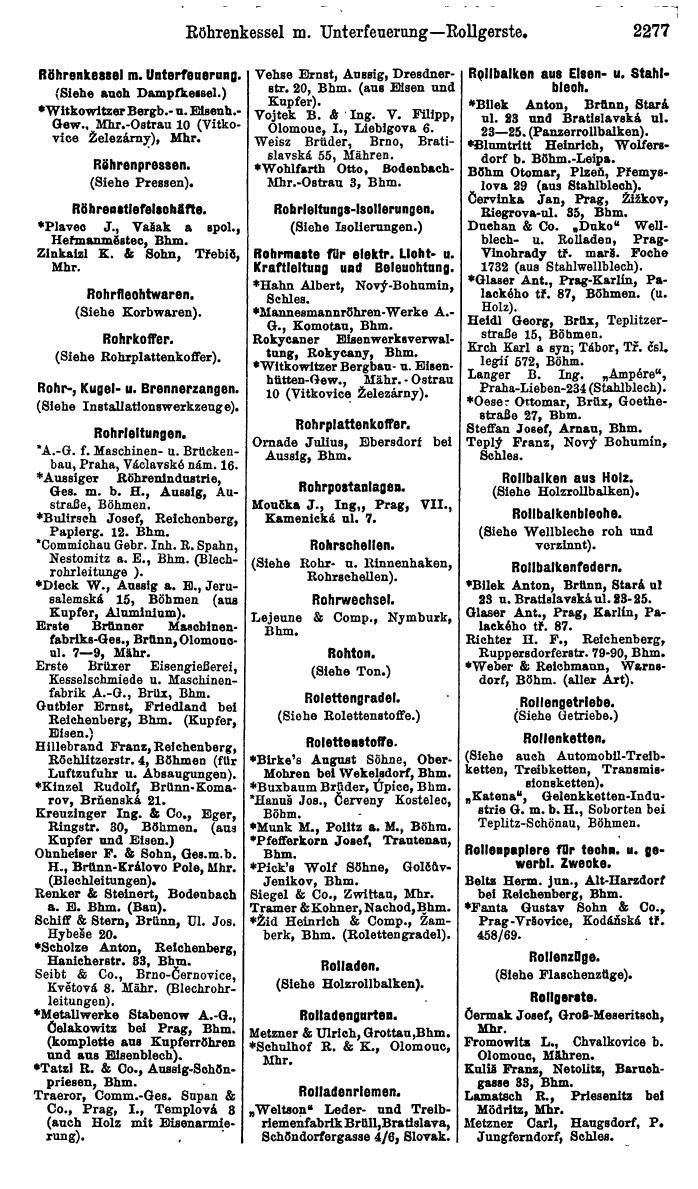 Compass. Industrielles Jahrbuch 1929: Tschechoslowakei. - Page 2371