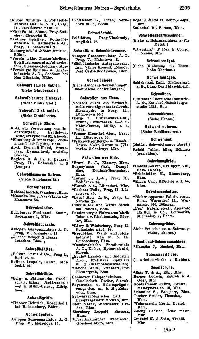 Compass. Industrielles Jahrbuch 1929: Tschechoslowakei. - Page 2399
