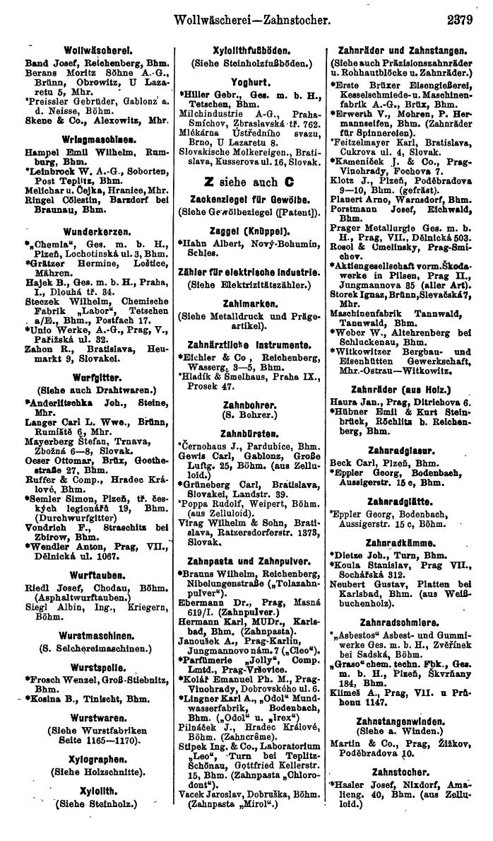 Compass. Industrielles Jahrbuch 1929: Tschechoslowakei. - Page 2473