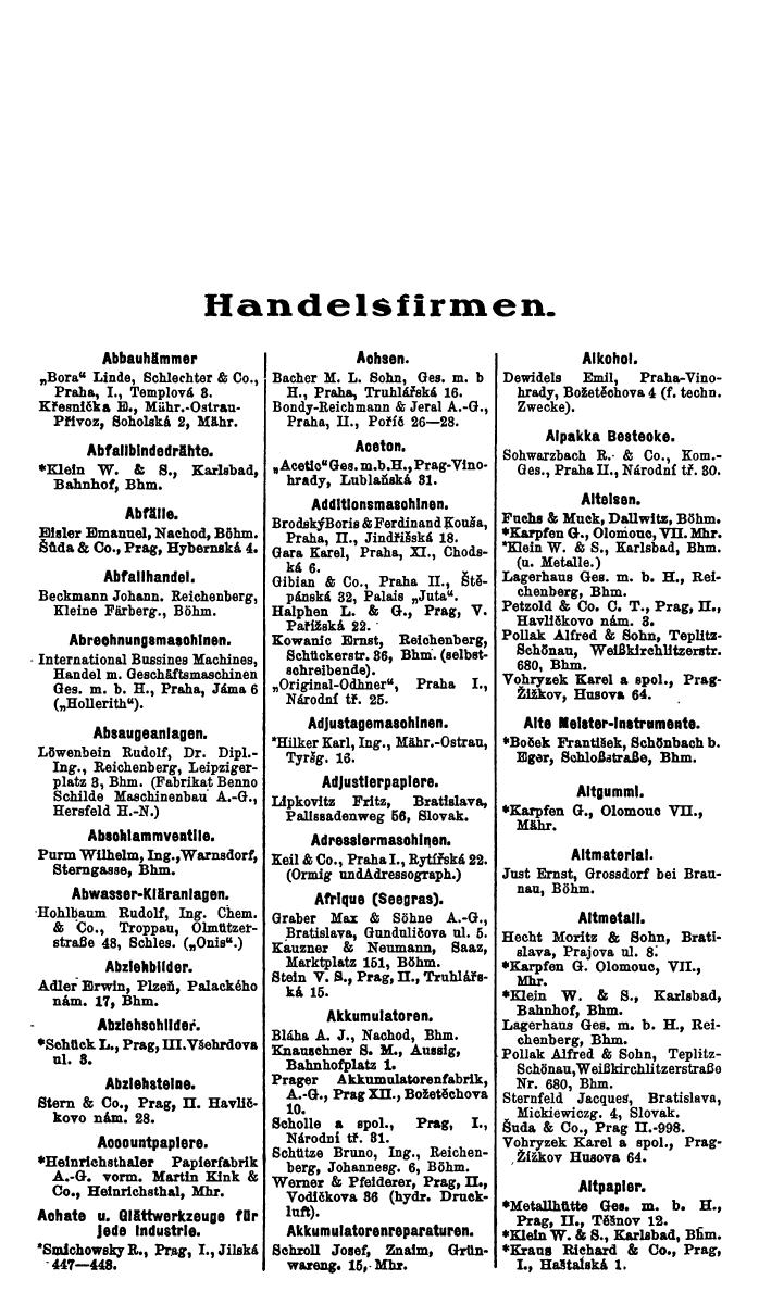 Compass. Industrielles Jahrbuch 1929: Tschechoslowakei. - Page 2488
