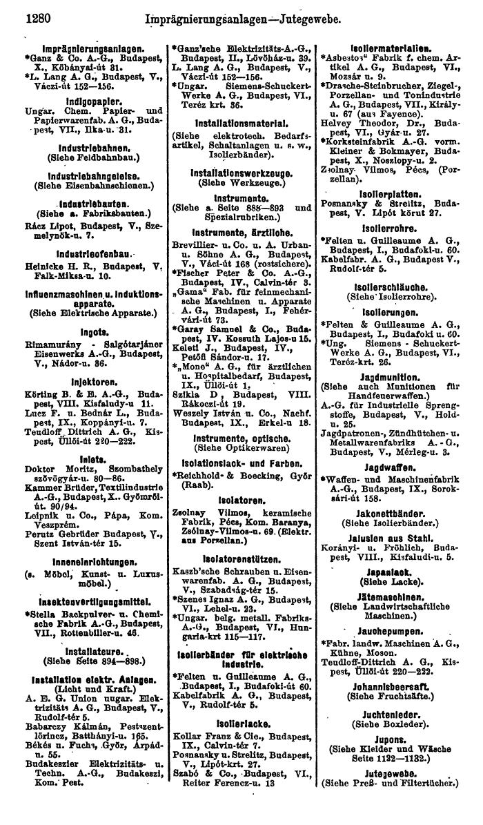 Compass. Industrielles Jahrbuch 1927: Jugoslawien, Ungarn. - Page 1310