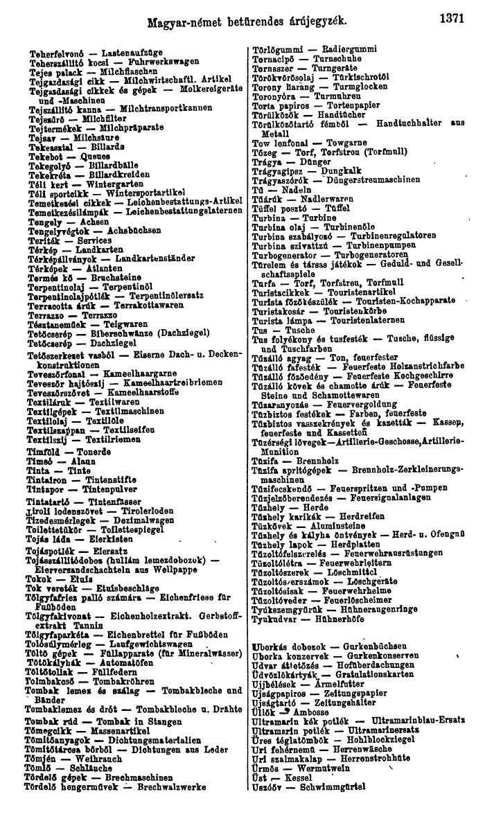 Compass. Industrielles Jahrbuch 1927: Jugoslawien, Ungarn. - Page 1401