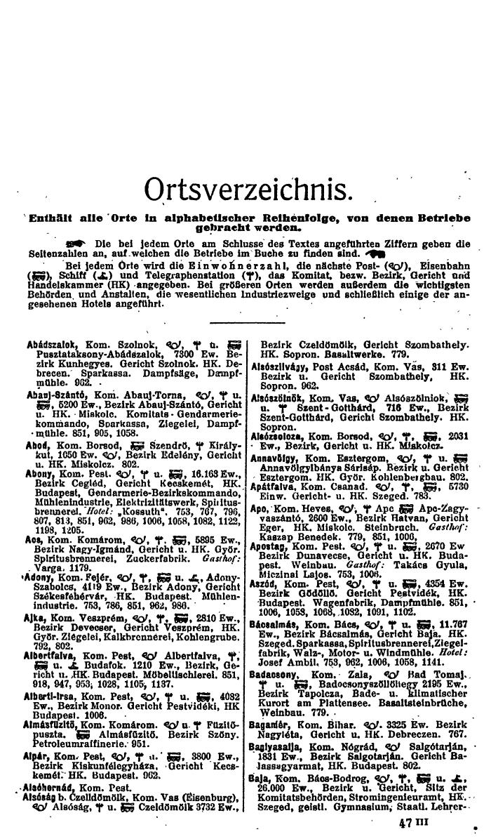 Compass. Industrielles Jahrbuch 1927: Jugoslawien, Ungarn. - Page 759
