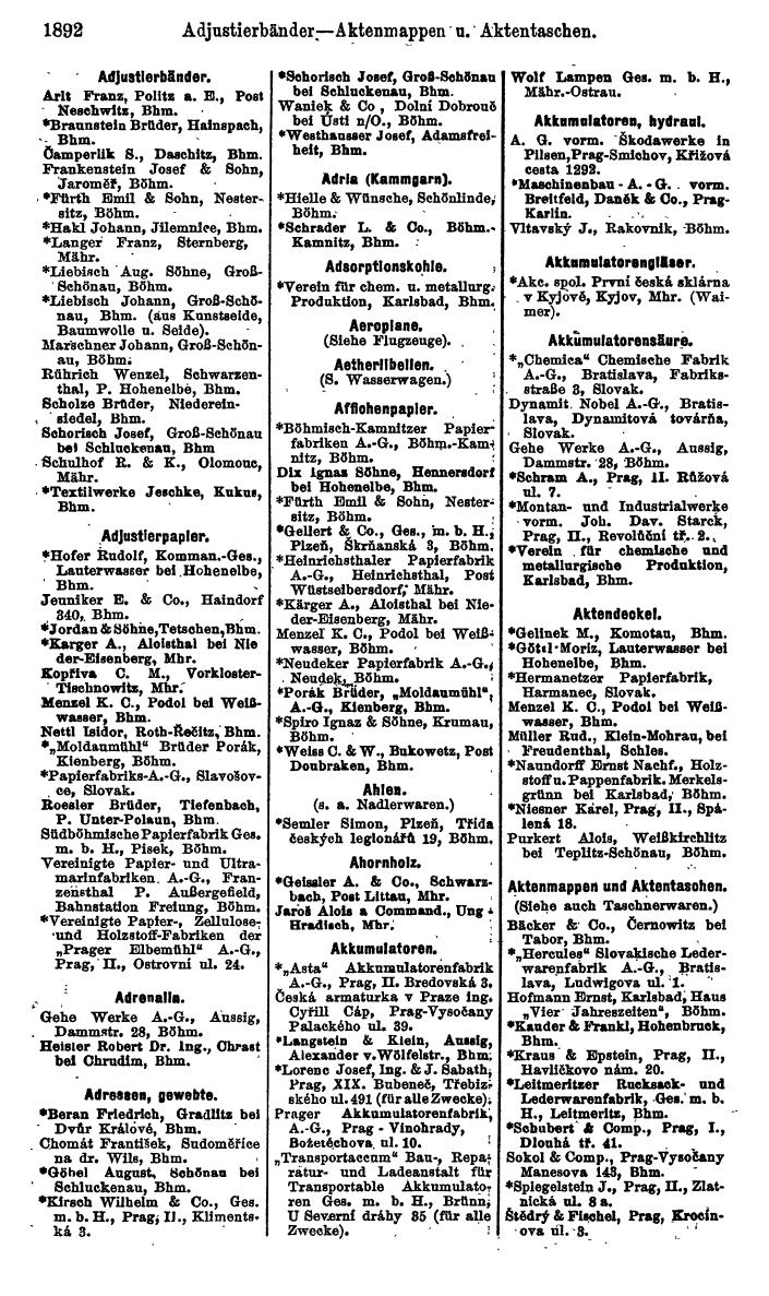 Compass. Kommerzieller Teil 1926: Tschechoslowakei. - Page 1982