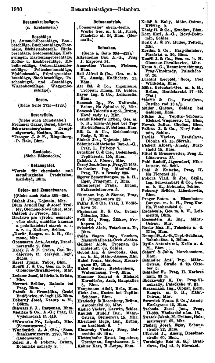 Compass. Kommerzieller Teil 1926: Tschechoslowakei. - Page 2010
