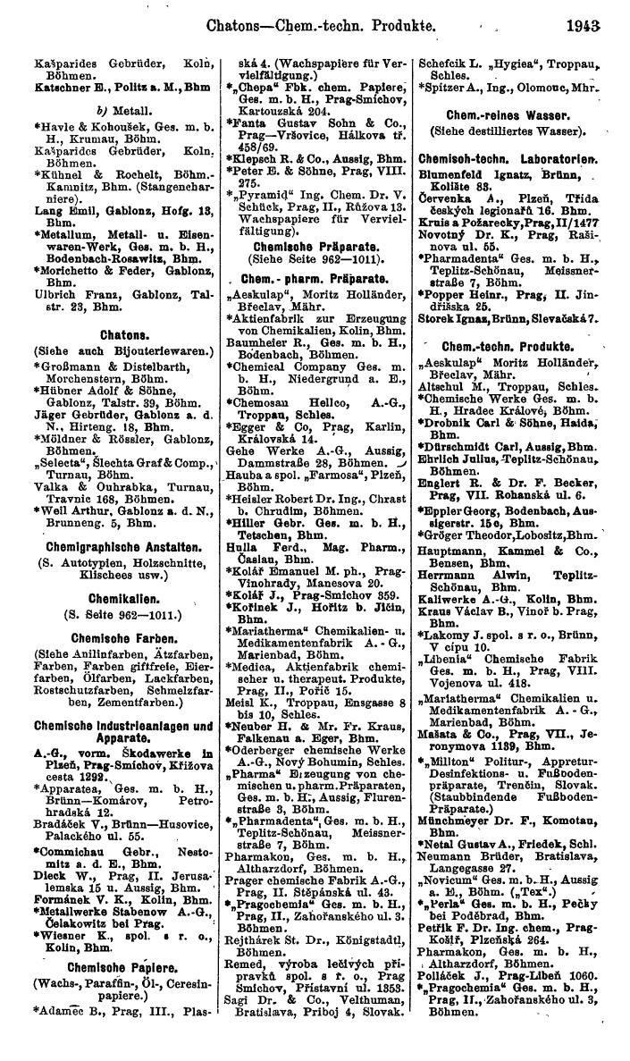 Compass. Kommerzieller Teil 1926: Tschechoslowakei. - Page 2033
