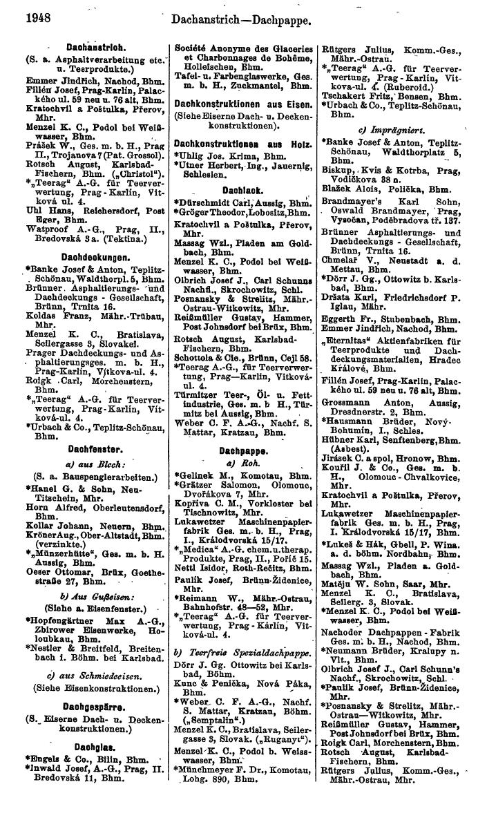 Compass. Kommerzieller Teil 1926: Tschechoslowakei. - Page 2038