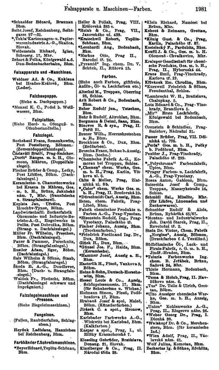 Compass. Kommerzieller Teil 1926: Tschechoslowakei. - Page 2071