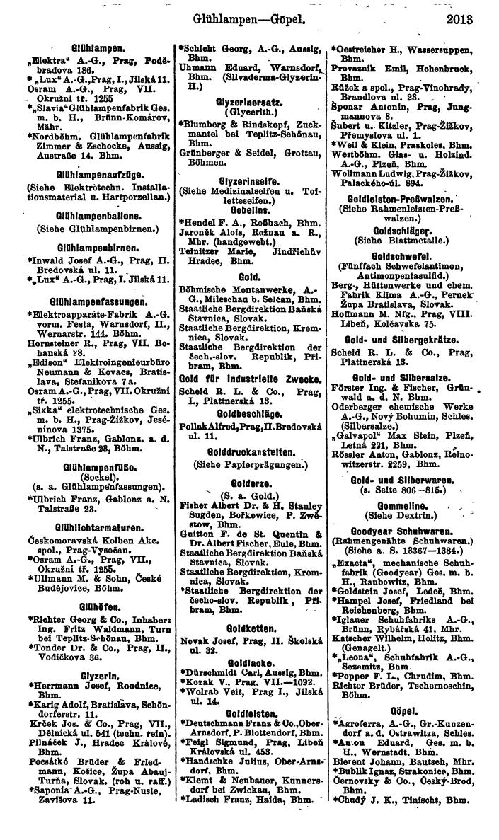 Compass. Kommerzieller Teil 1926: Tschechoslowakei. - Page 2103