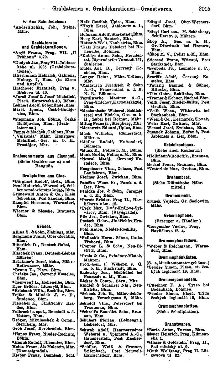 Compass. Kommerzieller Teil 1926: Tschechoslowakei. - Page 2105