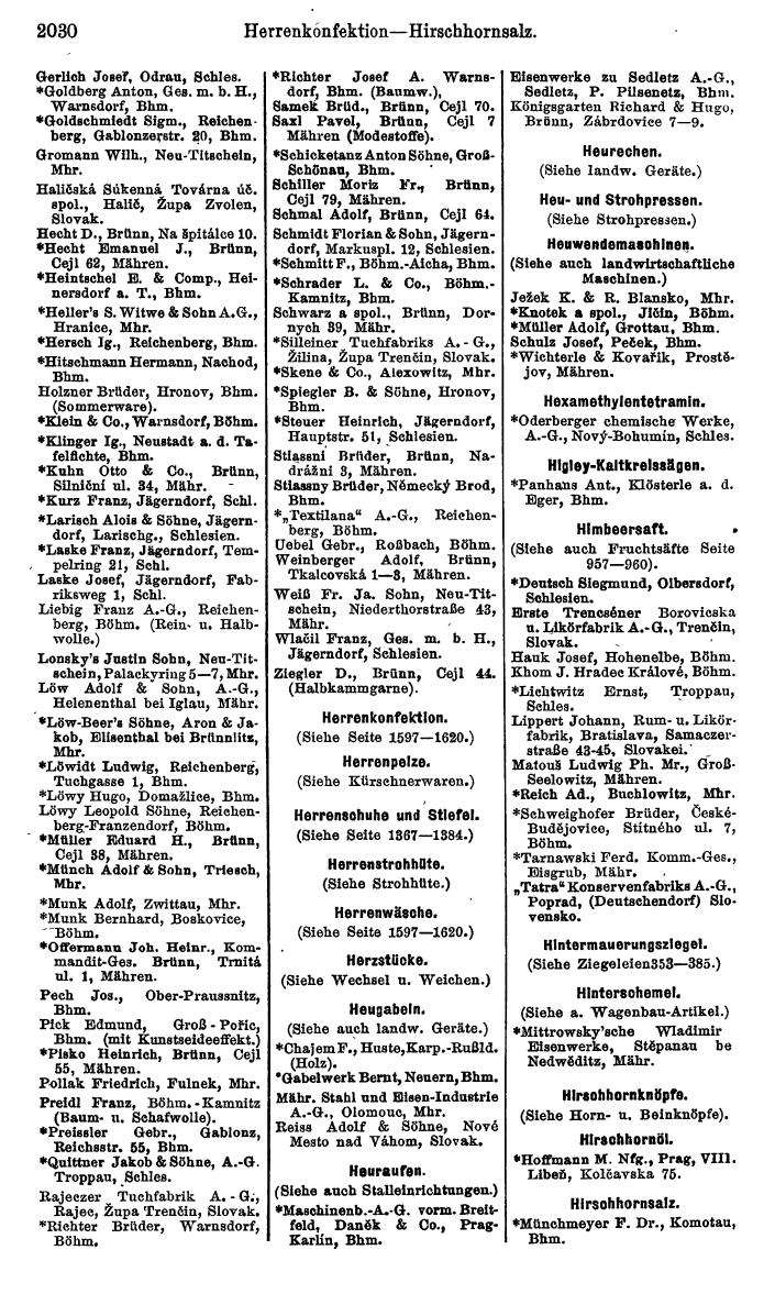 Compass. Kommerzieller Teil 1926: Tschechoslowakei. - Page 2120