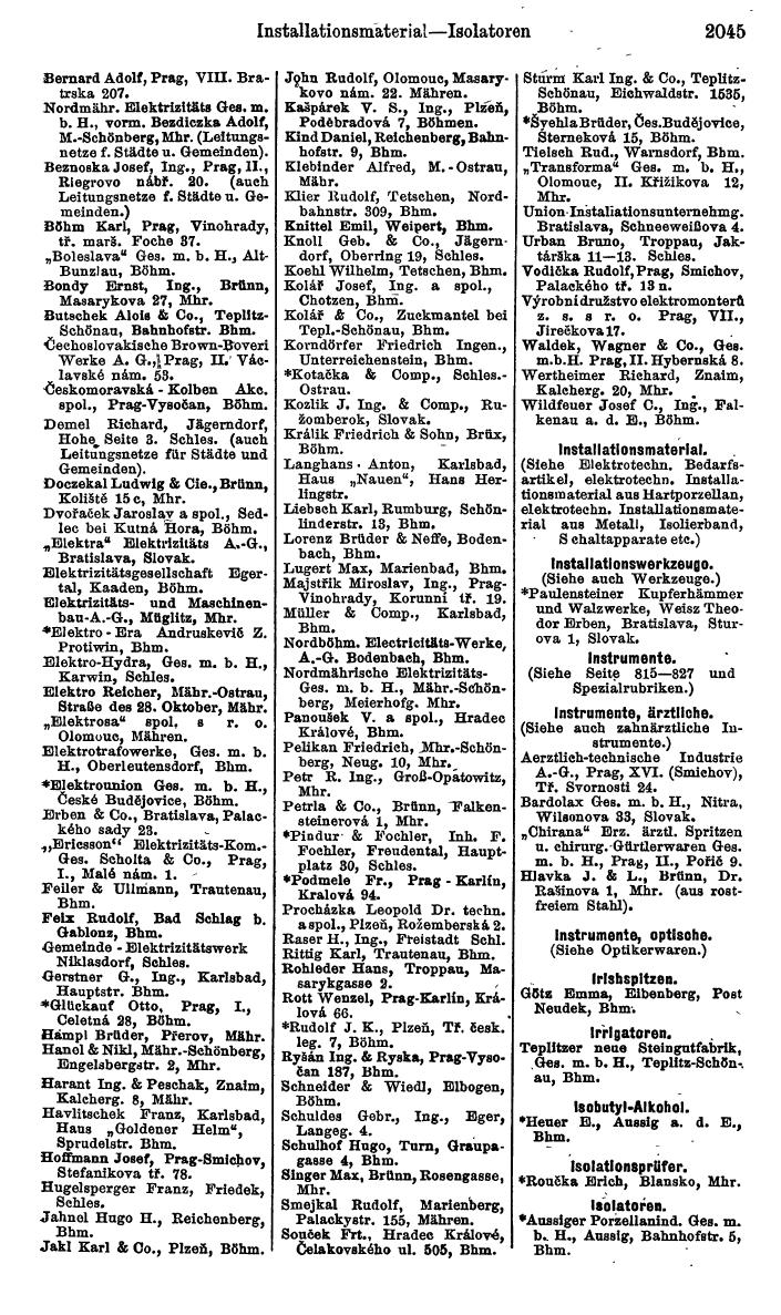 Compass. Kommerzieller Teil 1926: Tschechoslowakei. - Page 2135