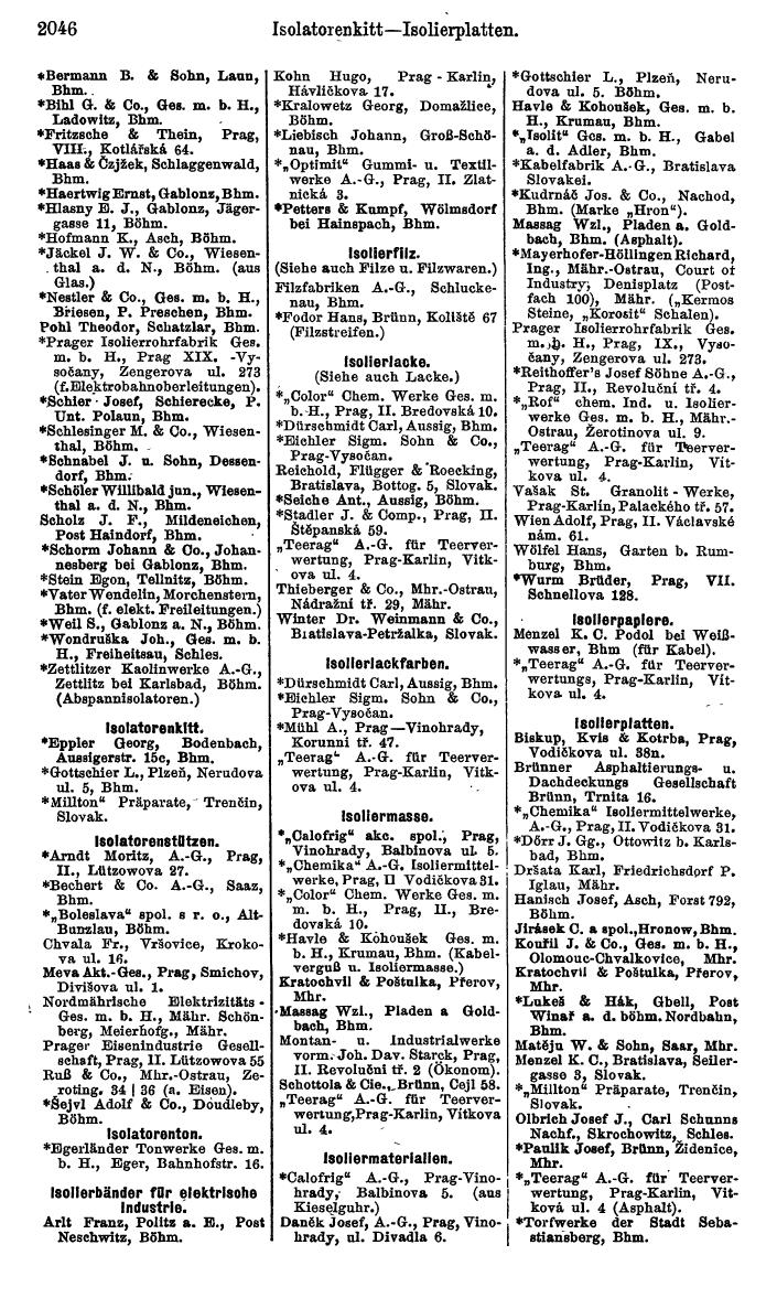 Compass. Kommerzieller Teil 1926: Tschechoslowakei. - Page 2136