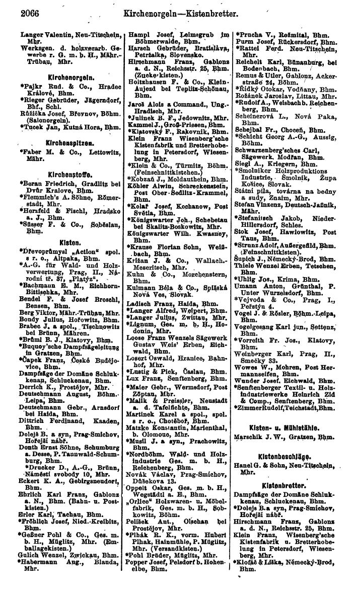 Compass. Kommerzieller Teil 1926: Tschechoslowakei. - Seite 2156