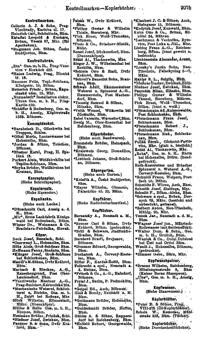 Compass. Kommerzieller Teil 1926: Tschechoslowakei. - Page 2165