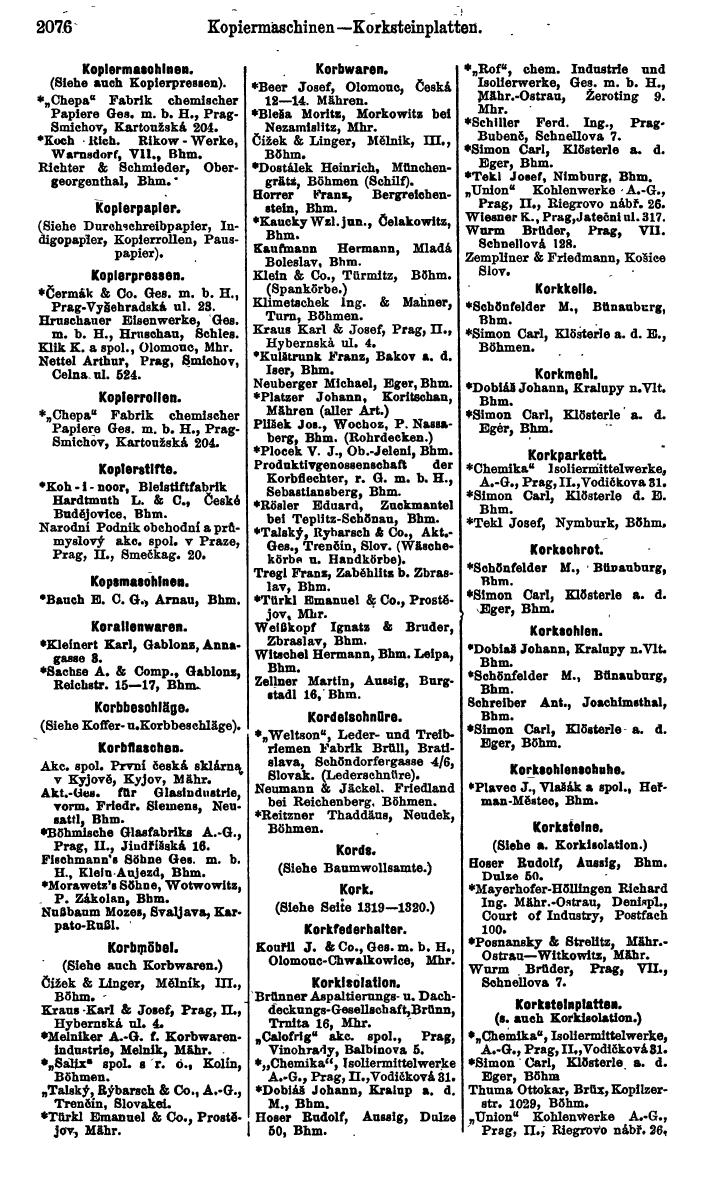 Compass. Kommerzieller Teil 1926: Tschechoslowakei. - Page 2166