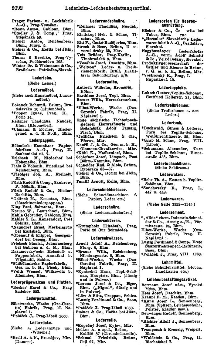 Compass. Kommerzieller Teil 1926: Tschechoslowakei. - Page 2182