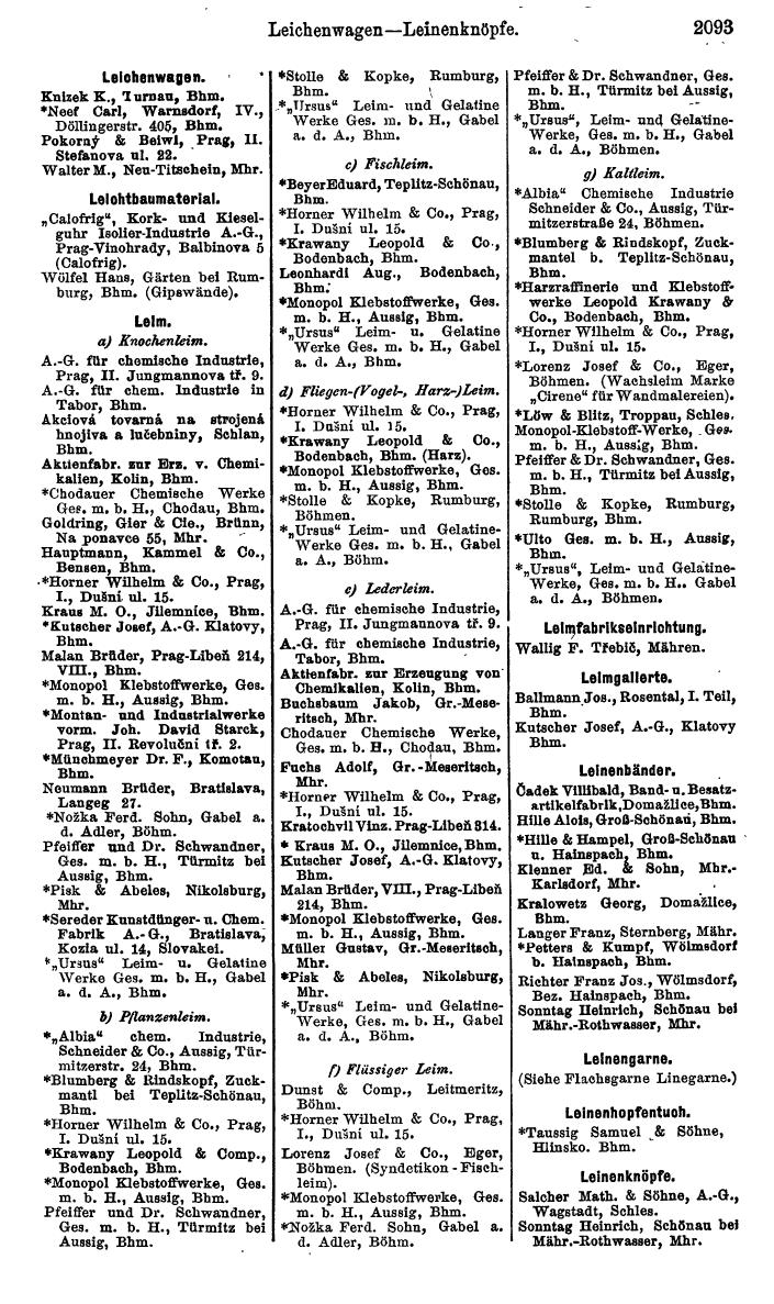 Compass. Kommerzieller Teil 1926: Tschechoslowakei. - Page 2183