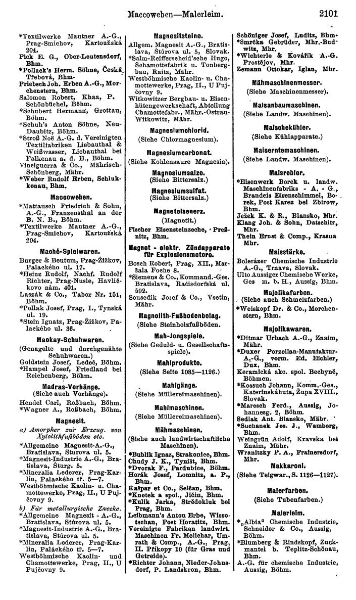 Compass. Kommerzieller Teil 1926: Tschechoslowakei. - Page 2191