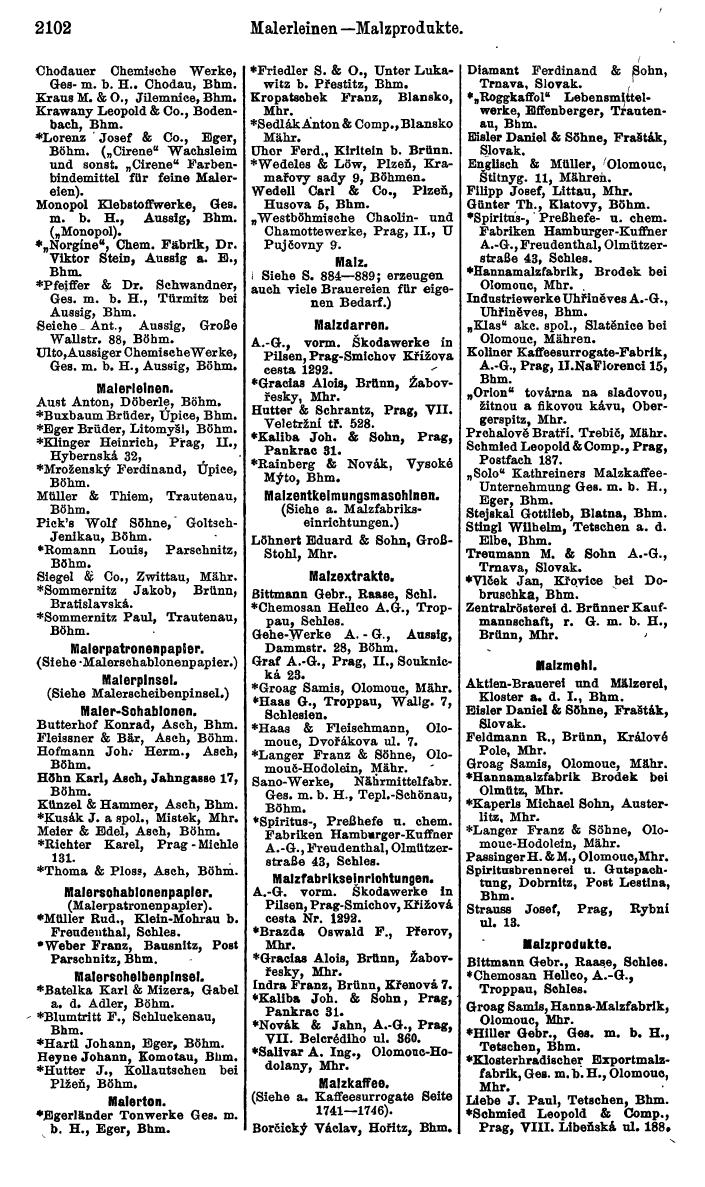 Compass. Kommerzieller Teil 1926: Tschechoslowakei. - Page 2192
