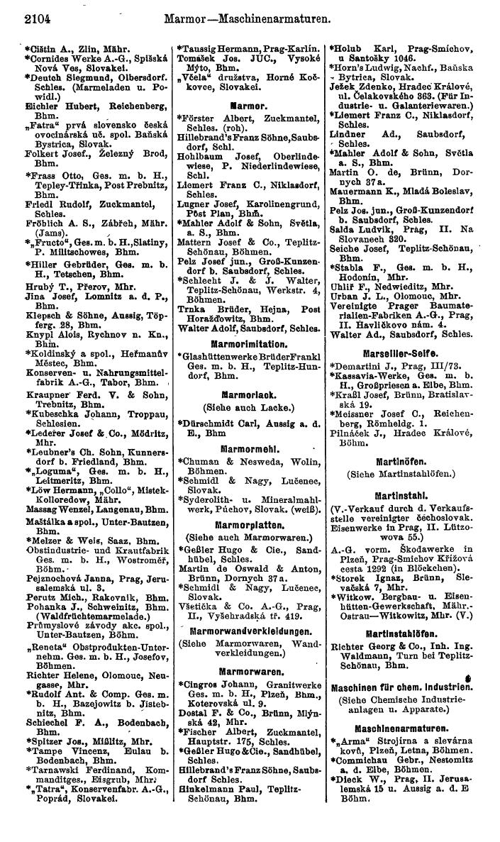 Compass. Kommerzieller Teil 1926: Tschechoslowakei. - Page 2194