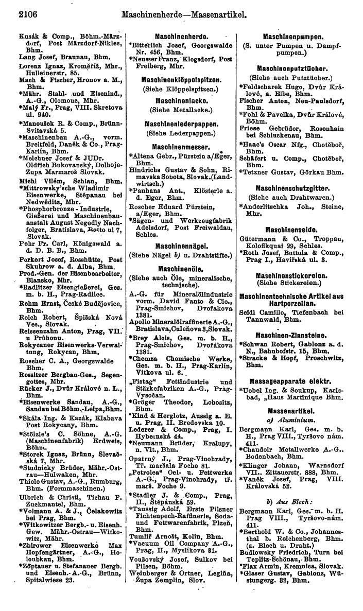 Compass. Kommerzieller Teil 1926: Tschechoslowakei. - Page 2196