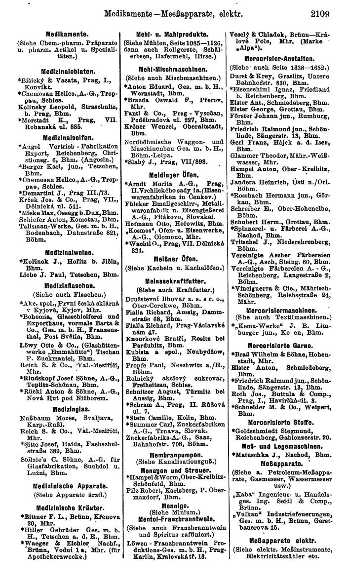 Compass. Kommerzieller Teil 1926: Tschechoslowakei. - Page 2199