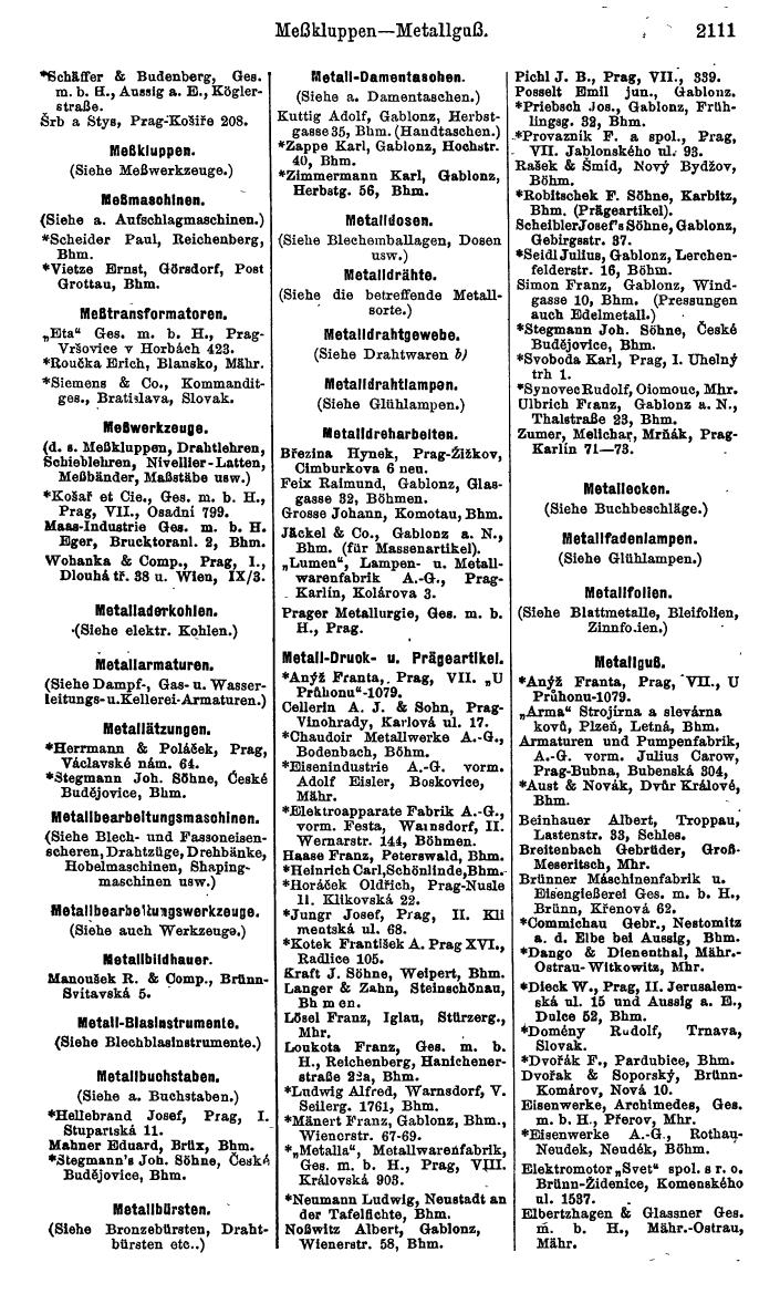 Compass. Kommerzieller Teil 1926: Tschechoslowakei. - Page 2201