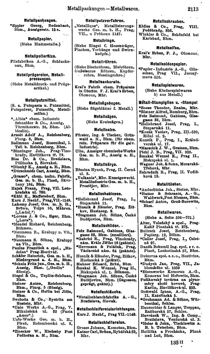 Compass. Kommerzieller Teil 1926: Tschechoslowakei. - Page 2203