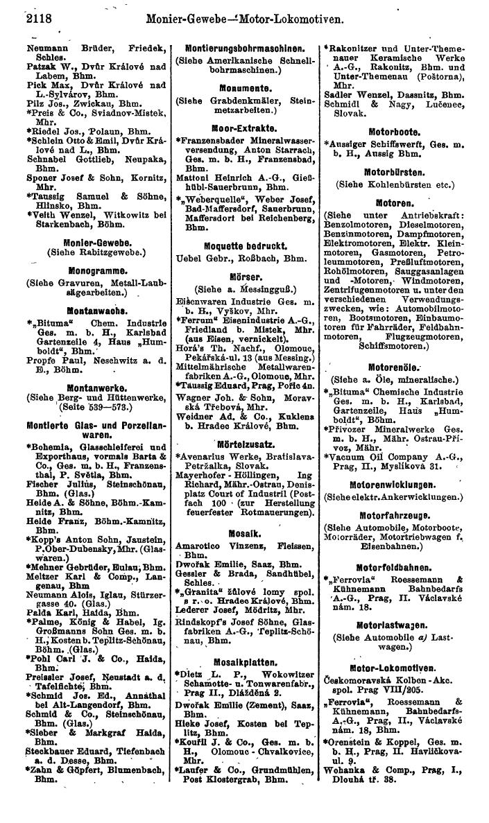 Compass. Kommerzieller Teil 1926: Tschechoslowakei. - Page 2208