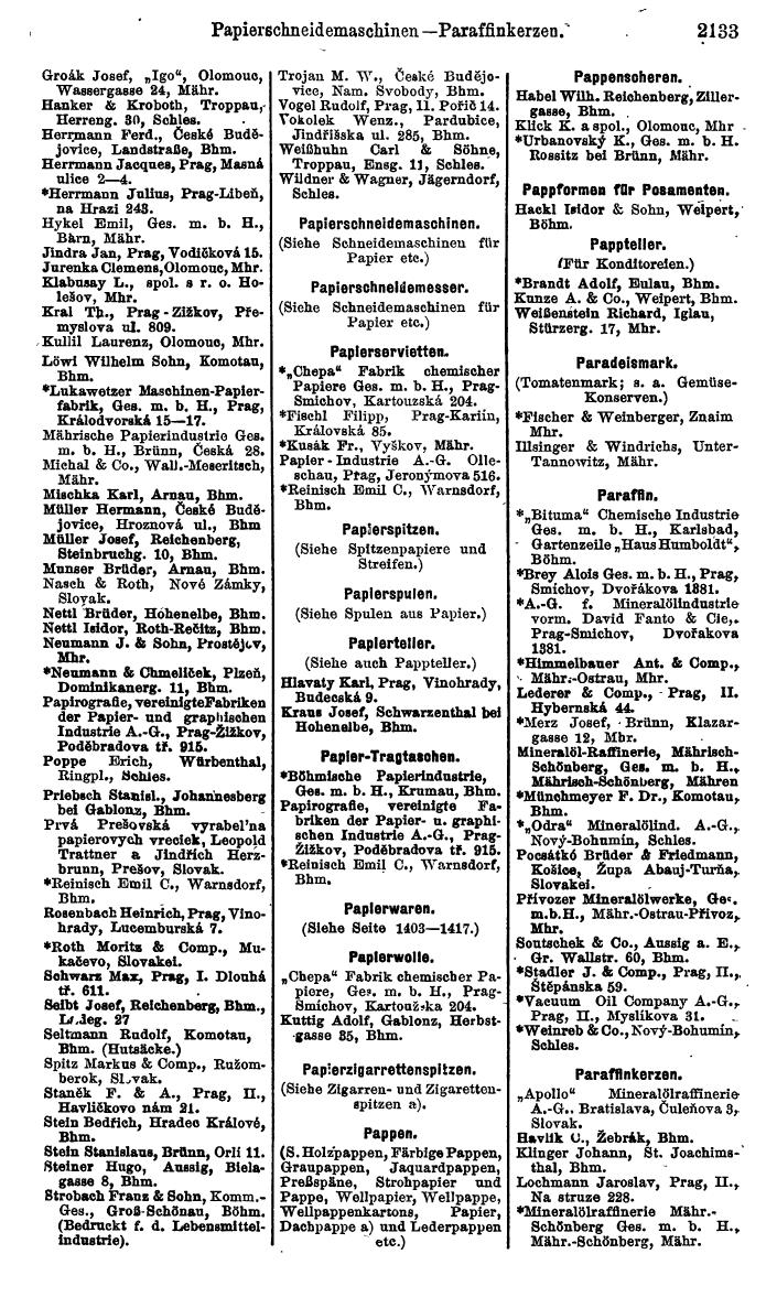 Compass. Kommerzieller Teil 1926: Tschechoslowakei. - Page 2223