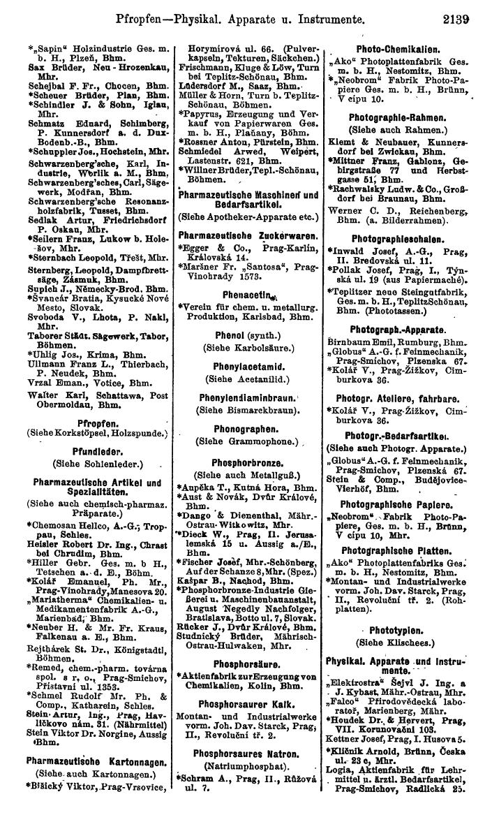 Compass. Kommerzieller Teil 1926: Tschechoslowakei. - Page 2229