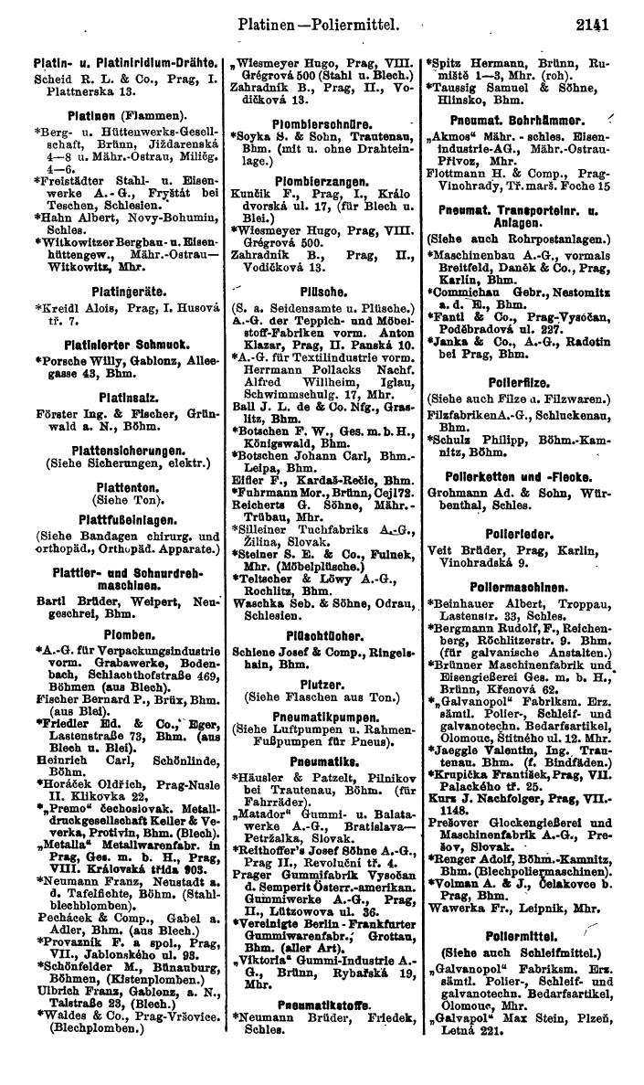 Compass. Kommerzieller Teil 1926: Tschechoslowakei. - Page 2231